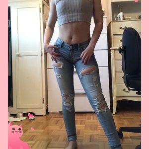American Eagle pale blue jegging fit